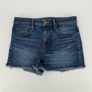 Massimo Light Wash Distressed Denim Shorts Raw Hem Women’s Size 4